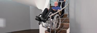 Monte escalier fauteuil roulant Invacare Alber Scalamobil S35 