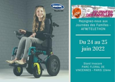 Journées des familles afm telethon Invacare les 24 et 25 juin 2022