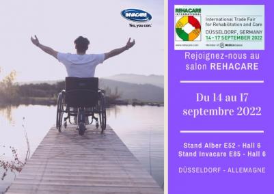Retrouvez Invacare France au Rehacare à Düsseldorf sur le stand Alber E52 et le stand Invacare E85 - Hall 6 Retrouvez Invacare France au Rehacare à Düsseldorf sur le stand Alber E52 et le stand Invacare E85 - Hall 6