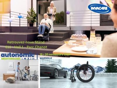 Retrouvez Invacare au salon Autonomic Marseille du 19 au 20 novembre 2025 - Parc Chanot