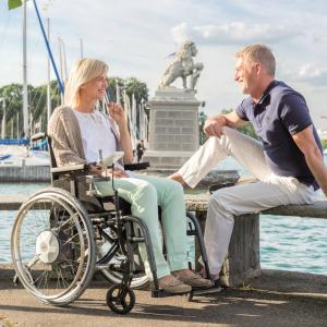 Motorisation fauteuil roulant manuel Invacare Alber e-fix E35-E36
